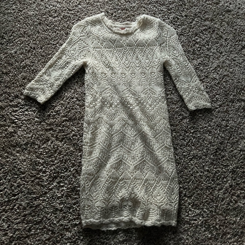 A cream colored formal kids dress!